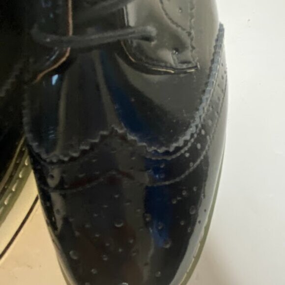 DADAWEN Patent Leather Women's Platform Wingtip Oxfords Size 8 - Picture 7 of 12